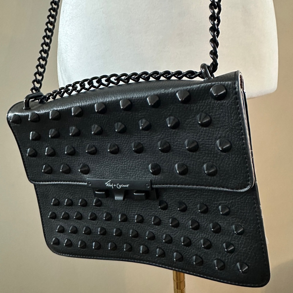 Foley + Corinna Black Studded Crossbody Bag